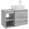 vidaXL Vannitoa m&ouml;&ouml;bleset 2 pcs Hall Sonoma Tehispuit