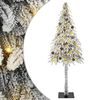 vidaXL J&otilde;ulupuu koos 300 LED-iga koos alusega Valge 210 cm PE ja teras