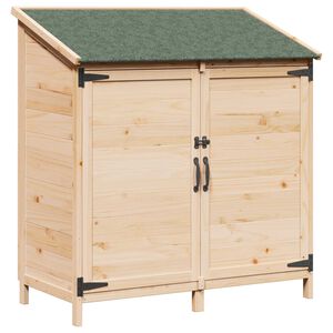 vidaXL Aiashed lukuga Naturaalne 106,5 x 56 x 113,5 cm Tugev kuusepuit