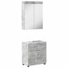 vidaXL Vannitoa m&ouml;&ouml;bleset TULUM 2 pcs Betoonhall 60 x 34 x 63 cm