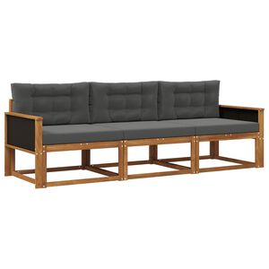 vidaXL V&auml;li diivanikomplekt padjaga 3 pcs Looduslik ja antriit