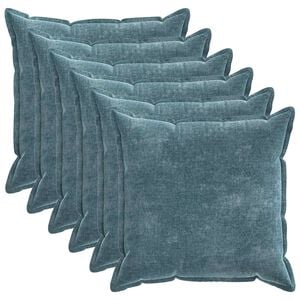vidaXL Diivanipadi 6 pcs HOUTEN Sinine 55 x 55 cm &Scaron;en&uuml;&uuml;lfabric