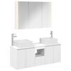 vidaXL Vannitoa kapikomplekt 4 pcs Valge Tehispuit
