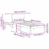 vidaXL Voodi raam peaga Pruun 75 x 190 cm Tahke mänd