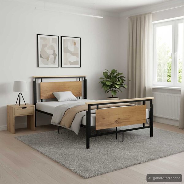 vidaXL voodiraam, metall, 120 x 200 cm