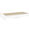 vidaXL seinariiulid, 4 tk, tamm ja valge, 80 x 23,5 x 3,8 cm MDF