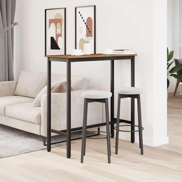 vidaXL laud Vana puit 100 x 40 x 100,5 cm T&ouml;&ouml;deldud puit ja teras