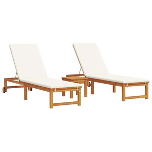 vidaXL Lamamistool 3 pcs Pruun Tugev akatsiapuu