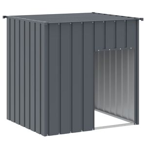 vidaXL koerakuut katusega, antratsiithall, 110 x 103 x 109 cm, tsingitud teras