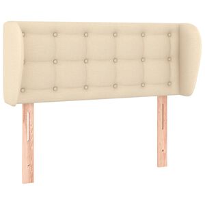 vidaXL voodipeats servadega, kreemjas, 83x23x78/88 cm, kangas