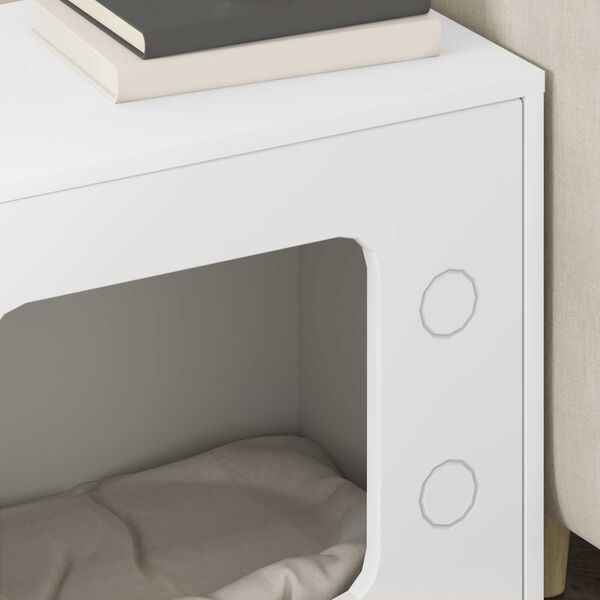 vidaXL Kassi Maja Valge 51 x 30 x 52 cm Tehispuit