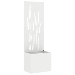 vidaXL Aia privaatsuse kate Valge 50 x 32 x 150 cm K&uuml;lmpruun teras
