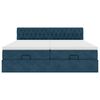 vidaXL Ottomani voodiraam madratsitega, tumesinine, 180x200 cm, samet