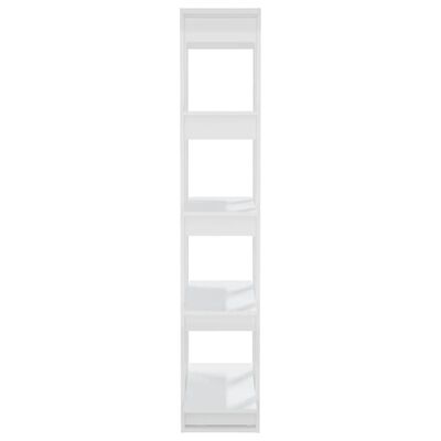 vidaXL raamaturiiul/ruumijagaja kõrgläikega valge 80x30x160 cm