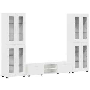 vidaXL Telerikapi komplekt FLORIN Kergelt l&auml;ikiv valge Tehispuit