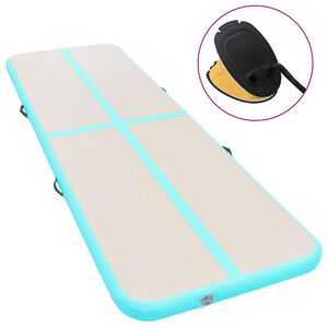 vidaXL t&auml;ispumbatav v&otilde;imlemismatt pumbaga 300x100x10 cm PVC roheline