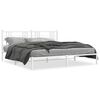 vidaXL metallist voodiraam peatsiga, valge, 193x203 cm