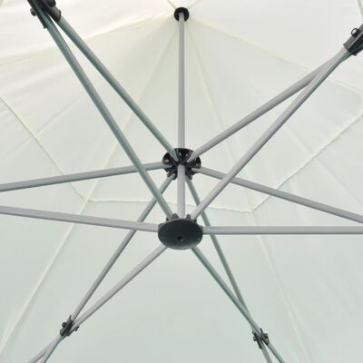 vidaXL kuusnurkne kokkupandav pop-up peotelk kreemjasvalge 3,6 x 3,1 m