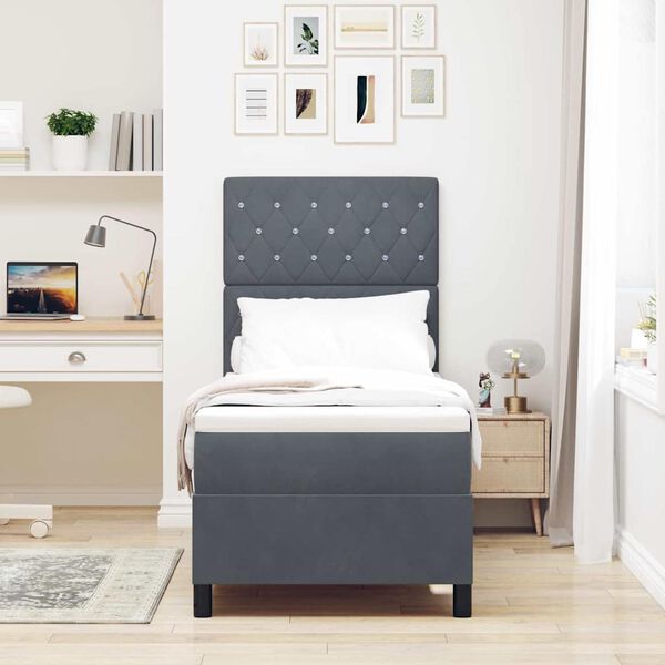 vidaXL Karbi vedrumadrats madratsiga peaga Tumehall 80 x 200 cm Samet