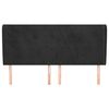 vidaXL voodipeats servadega, must, 163x23x118/128 cm, samet