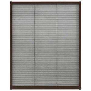 vidaXL plisseeritud putukav&otilde;rk aknale, alumiinium, pruun 60 x 80 cm