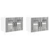 vidaXL Seinaklaasikapp PORTO 2 pcs Hall Sonoma 60 x 31 x 40 cm