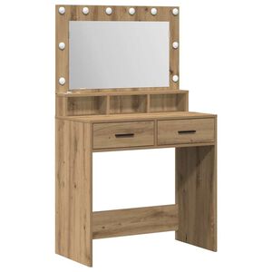 vidaXL Riietumislaud sahtliga K&auml;sit&ouml;&ouml;puu 79 x 41 x 135 cm Tehispuit