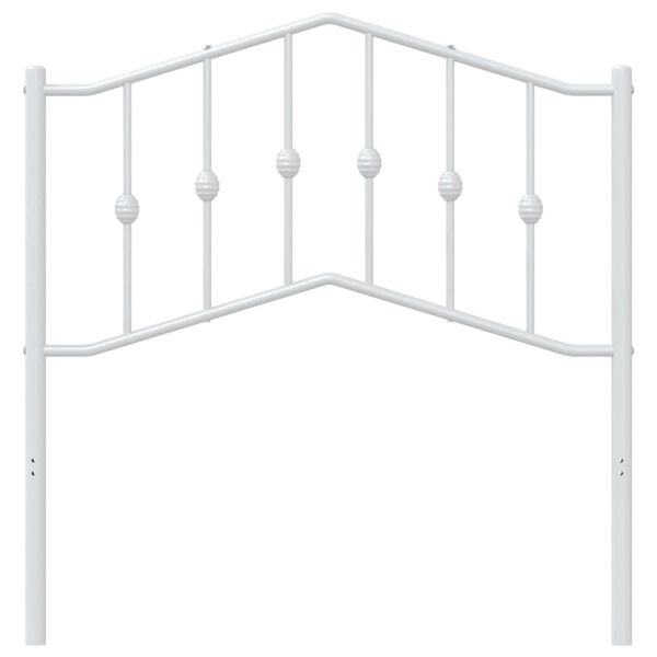 vidaXL metallist voodipeats, valge, 90 cm