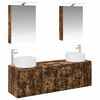 vidaXL Vannitoa kapikomplekt 5 pcs Suitsutatud tamm Tehispuit