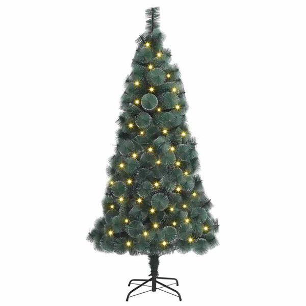 vidaXL Tehislumi Christmas Tree koos 300 LED-iga Roheline 180 cm PET