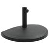 vidaXL p&auml;evavarju alus, pol&uuml;vaik, 15 kg, poolringi kujuline, must