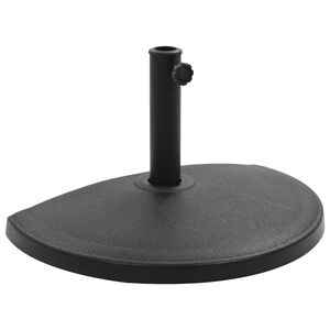 vidaXL p&auml;evavarju alus, pol&uuml;vaik, 15 kg, poolringi kujuline, must