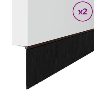 vidaXL Isekleebivad Uksed Brush Seibid 2 pcs Pruun 100 cm