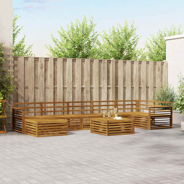 vidaXL Diivanikomplektid 8 pcs Neutraalne Tugev akatsiapuu