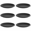 vidaXL Ringikujuline Lilletaldrik 6 pcs Must &Oslash; 19 x 2 cm Plastmass