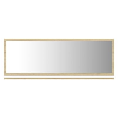 vidaXL vannitoa peeglikapp, valge ja Sonoma tamm, 100 x 10,5 x 37 cm, puitlaastplaat