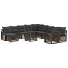vidaXL Aia Diivanikomplekt 12 pcs Hall pol&uuml;rotang