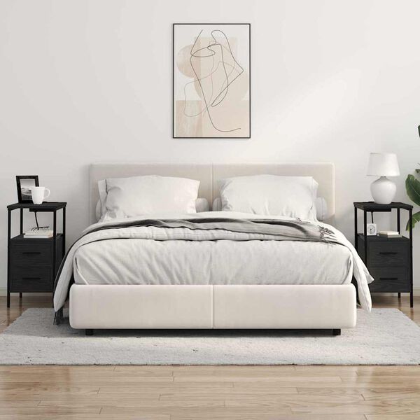 vidaXL &Ouml;&ouml;lambi kapp sahtliga Must tamm 30 x 48 x 61 cm Tehispuit