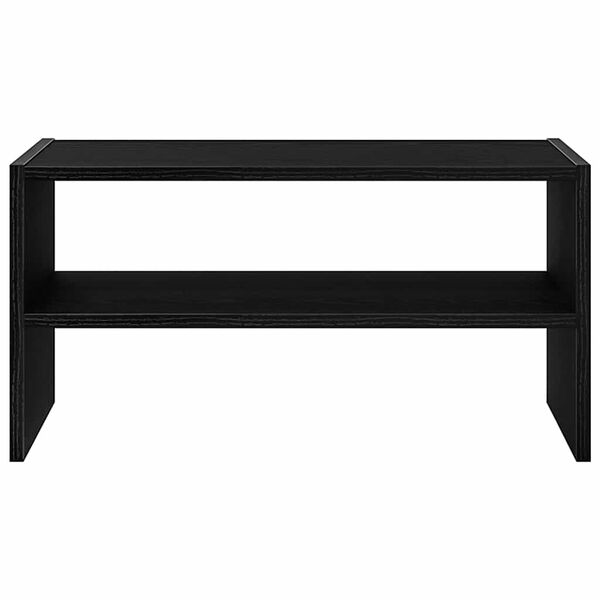 vidaXL kingariiul virnastatav, must tamm, 60 x 30 x 30,5 cm