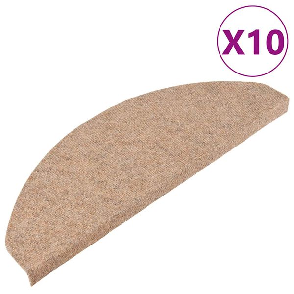 vidaXL iseliimuvad trepivaibad 10 tk, beež, 65 x 22,5 x 3,5 cm