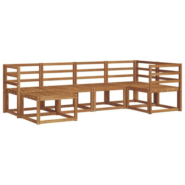 vidaXL V&auml;li diivanikomplekt padjaga 6 pcs Looduslik ja Hele Hall