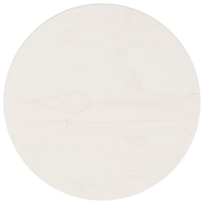 vidaXL lauaplaat, valge Ø30x2,5 cm, männipuit