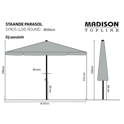 Madison päikesevari "Syros Luxe" 350 cm, ümmargune, pruunikashall