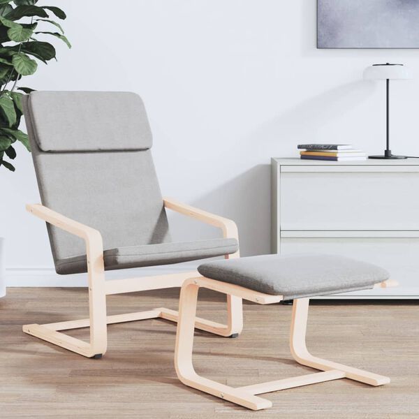 vidaXL jalapink, helehall, 51 x 41 x 40 cm, kangas