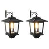 vidaXL Seinale Paigaldatav Lamp 2 tk Must 19 x 14 x 25 cm