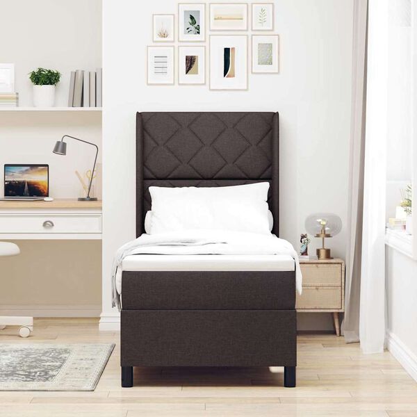 vidaXL Karbi vedrumadrats madratsiga Tumepruun 80 x 200 cm kangas