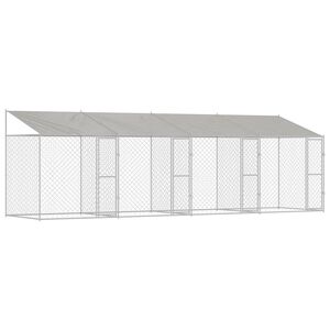 vidaXL Koerte puuri katusega H&otilde;bedane 800 x 200 x 256 cm Terase ja PE