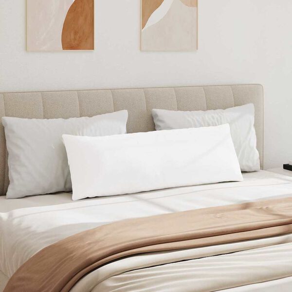 vidaXL Diivanipadjad 2 pcs Valge 120 x 40 cm kangas