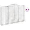 vidaXL kaarekujulised gabioonkorvid 7 tk, 300x30x180/200 cm, raud