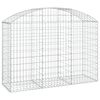 vidaXL kaarekujuline gabioonkorv, 150x50x100/120 cm, tsingitud raud